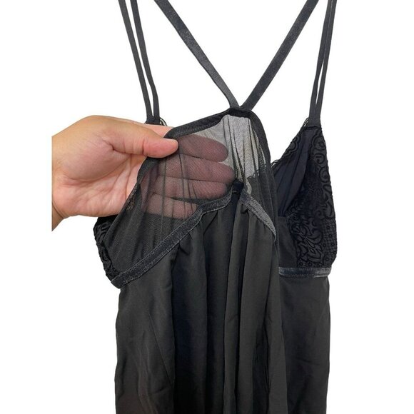 SOMA Limited Edition Velvet Noir Babydoll Teddy Sheer Sexy Size Medium - Picture 3 of 4